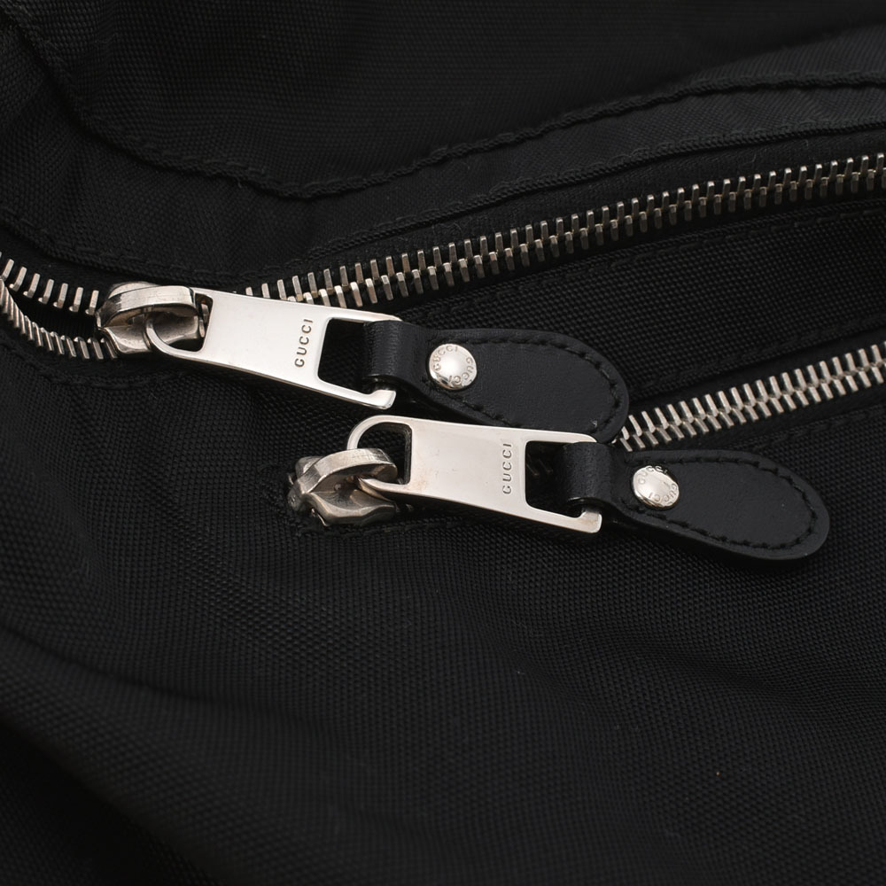 Gucci Body Bag Black Zipper Canvas Shoulder - Picture 6 of 16